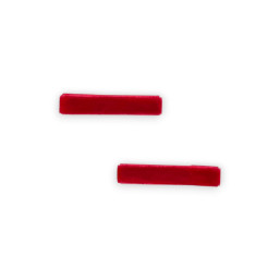 Set of 2 Velvet Hair Clips - Red